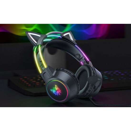 ONIKUMA Ακουστικά Gaming X15 PRO με Αυτιά Γάτας (Μαύρο)