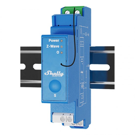 Shelly Qubino Pro 1 DIN rail Relay, 1-channel, Z-Wave