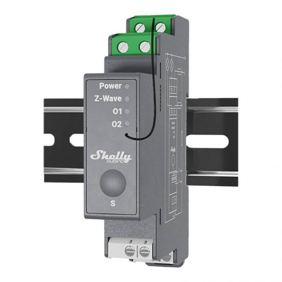 Shelly Qubino Pro 2 DIN rail Relay, 2-channel, Z-Wave