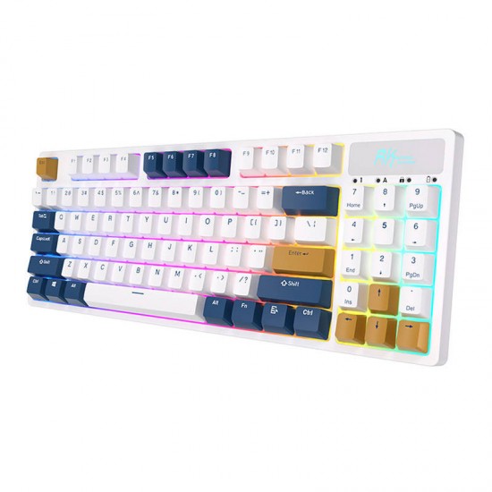 Wireless mechanical keyboard Royal Kludge RK89 RGB, Lemon switch (white) (QWERTY)