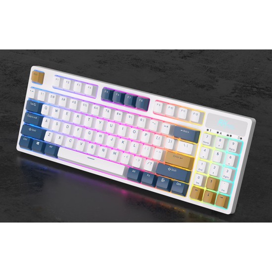 Wireless mechanical keyboard Royal Kludge RK89 RGB, Lemon switch (white) (QWERTY)