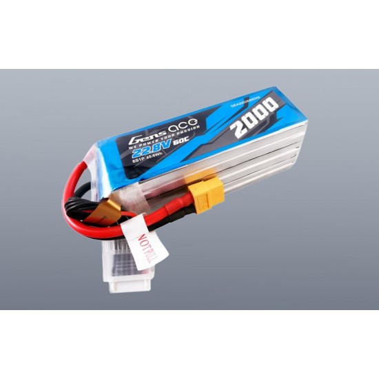 Gens ace 2000mAh 22.8V 60C 6S1P High Voltage Lipo Battery Pack with XT60 Plug