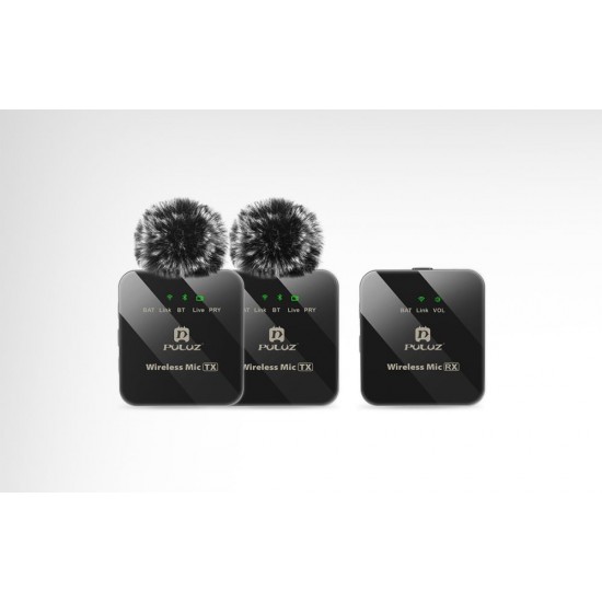 Wireless Lavalier Microphone PULUZ 2 TX + 1 RX