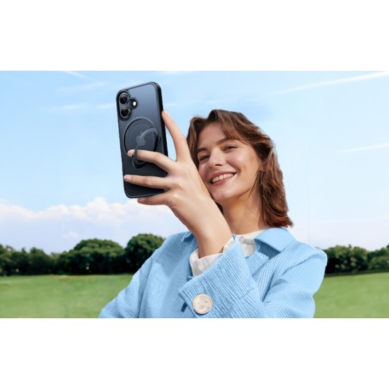 Torras Ostand Pro Case for iPhone 16 Plus (Black)