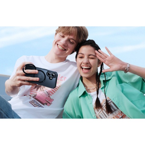 Torras Ostand Pro Case for iPhone 16 Plus (Black)