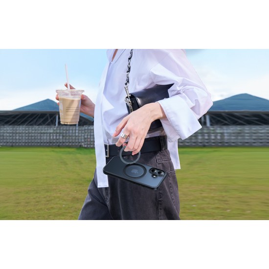 Torras Ostand Pro Case for iPhone 16 Plus (Black)