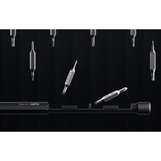 Pocket precision screwdriver and fountain pen 5-in-1 HOTO QWLSD013 (black)