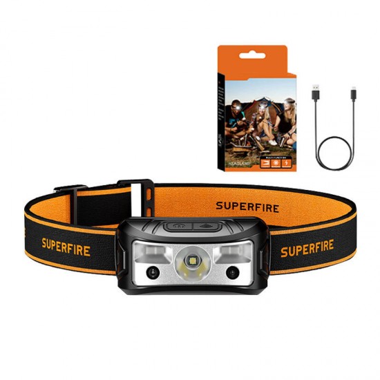 Φακός κεφαλής Superfire HL05-K – 120 lm, 100 μ., 7 λειτουργίες