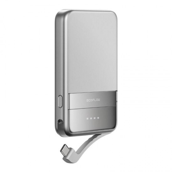 Μαγνητικό powerbank EcoFlow RAPID, 5000mAh, (ασημί).