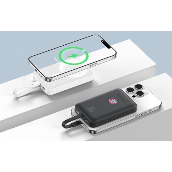 Baseus Mini 10000mAh 30W Magnetic Powerbank (μαύρο) Bayern Edition