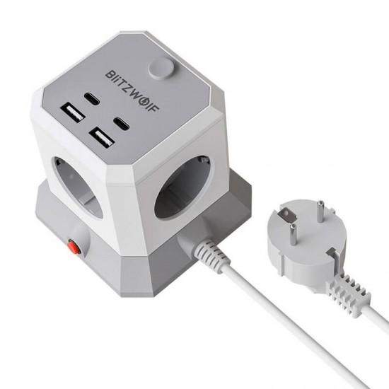 BlitzWolf BW-EC1 4xAC 2xUSB-A 2xUSB-C Extender 4xAC 2xUSB-A 2xUSB-C