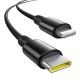 Φορτιστής αυτοκινήτου 60W Baseus USB-C + καλώδιο Lightning (Μαύρο)