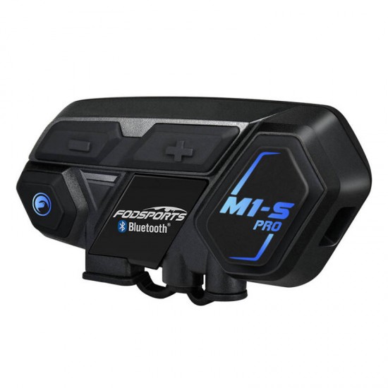 Fodsports M1-S Pro ενδοεπικοινωνία μοτοσικλέτας σε δύο πακέτα (μαύρο)