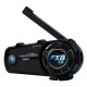 Fodsports FX8 Air ενδοεπικοινωνία μοτοσικλέτας σε δύο πακέτα (μαύρο)