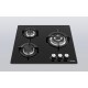 IsEasy MGBG-603 εστία αερίου τριών ζωνών με γυάλινο πάνελ