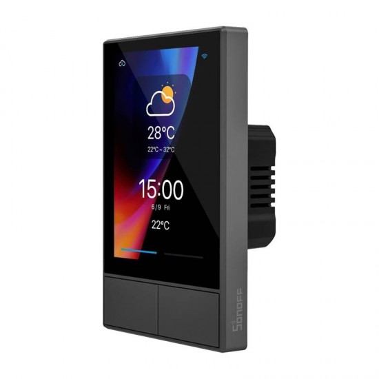 Έξυπνος πίνακας ελέγχου WiFi SONOFF NSPanel (μαύρο, 120mm)