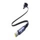 Baseus Enjoyment Max φορτιστής αυτοκινήτου με καλώδια USB-C+USB-C 60W Μαύρο