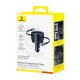 Baseus Enjoyment Max φορτιστής αυτοκινήτου με καλώδια USB-C+USB-C 60W Μαύρο