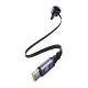 Φορτιστής αυτοκινήτου Baseus Enjoyment Max με καλώδια USB-C+USB-C και θύρες USB-A+USB-C 90W Μαύρο