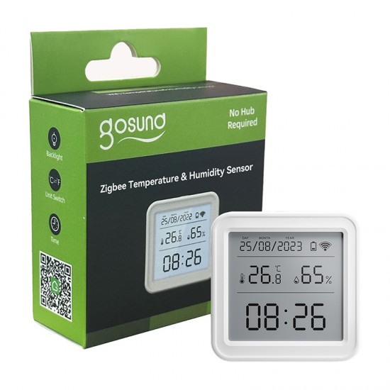 Zigbee Gosund ST17 LCD έξυπνος αισθητήρας θερμοκρασίας και υγρασίας Tuya
