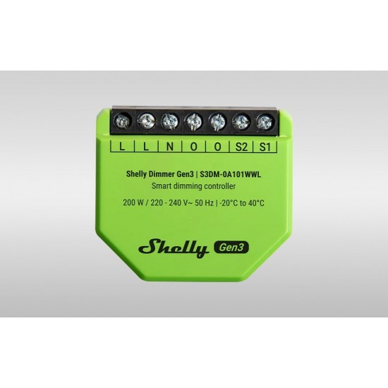 Shelly Dimmer Gen3 WiFi ελεγκτής φωτός