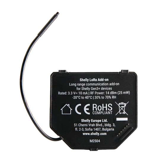 EU868 ρελέ για Gen.3/4 Shelly LoRa Add-on