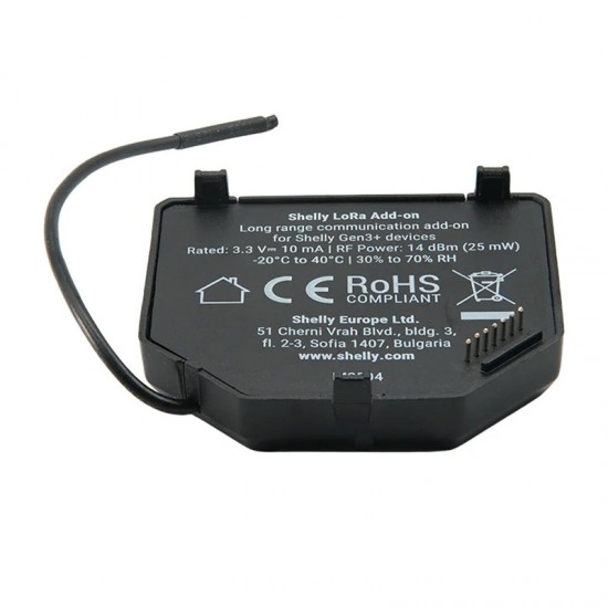EU868 ρελέ για Gen.3/4 Shelly LoRa Add-on