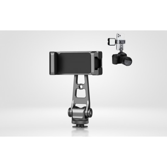Swivel phone holder Puluz with universal 1/4 mount (black)