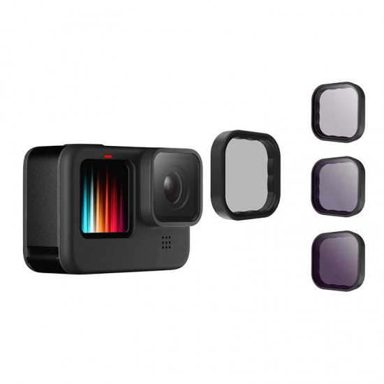 Lens filter set ND 8/16/32 Telesin for GoPro Hero 9 / Hero 10 / Hero 11 / Hero 12 / Mini (GP-FLT-902)