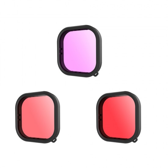 Lens waterproof filter set Telesin for GoPro Hero 9 / Hero 10 / Hero 11 / Hero 12 (GP-FLT-904)