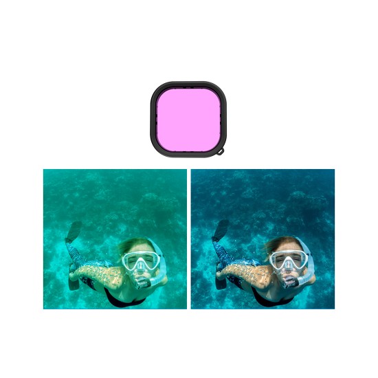 Lens waterproof filter set Telesin for GoPro Hero 9 / Hero 10 / Hero 11 / Hero 12 (GP-FLT-904)