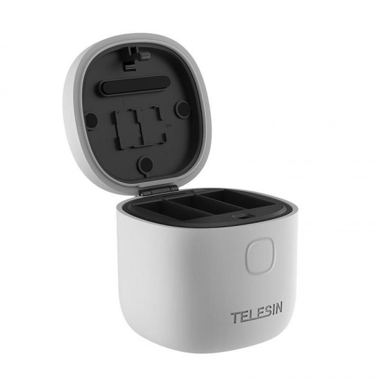 Telesin Allin Box αδιάβροχος φορτιστής τριών καναλιών + 3 μπαταρίες για GoPro Hero 12 / 11 / 10 / 9 (GP-BTR-906-GY-B)