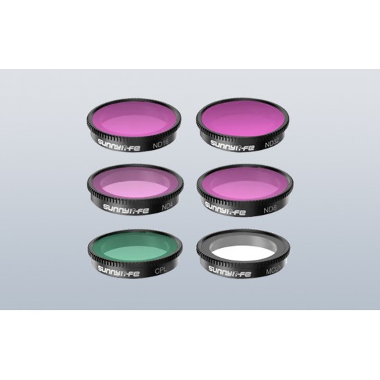 Set of 6 filters MCUV+CPL+ND4+ND8+ND16+ND32 Sunnylife for Insta360 GO 3/2