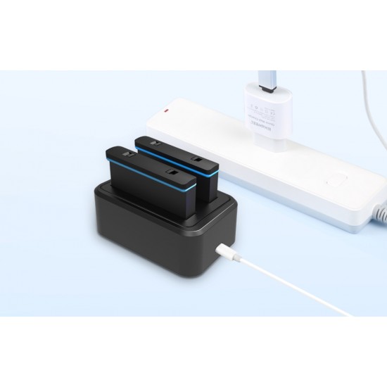 USB Dual Batteries Charger PULUZ For Insta360 X3