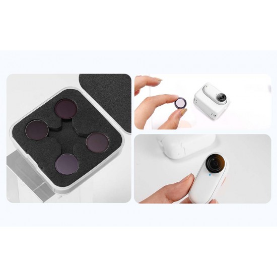 Lens filter Set CPL/ND8/ND16/ND32 Telesin for Insta360 GO 2/3