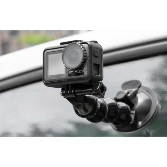 Flexible car suction cup mount TELESIN for action cameras