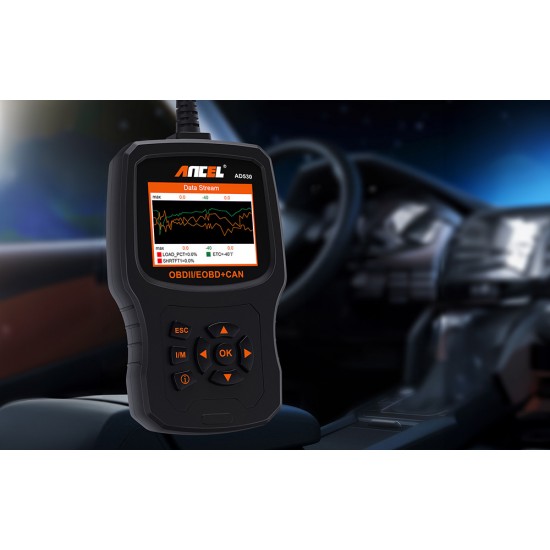 Ancel Διαγνωστικό Scanner OBD2 AD530 (Μαύρο)
