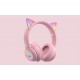 ONIKUMA Ασύρματα Ακουστικά Gaming B90 με Αυτιά Γάτας (Ροζ)
