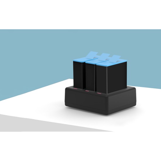 3-slot charger Telesin for GoPro Hero 12 / Hero 11 / Hero 10 / Hero 9