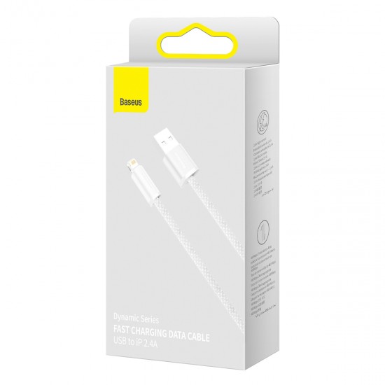 Baseus Καλώδιο USB σε Lightning Dynamic Series, 2.4A, 1m (Λευκό)