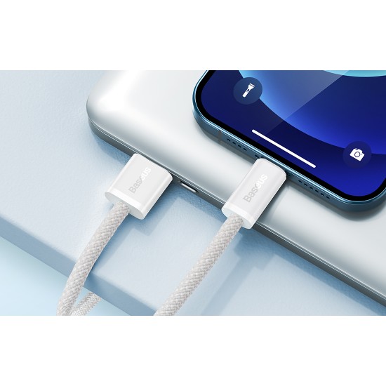 Baseus Καλώδιο USB σε Lightning Dynamic Series, 2.4A, 1m (Λευκό)