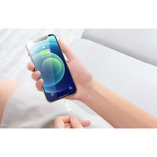 Baseus Καλώδιο USB σε Lightning Dynamic Series, 2.4A, 1m (Λευκό)
