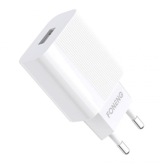 Fast charger Foneng 1x USB EU28 12W QC 3.0+ USB Type C cable