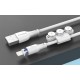 Foneng X62 Magnetic 3in1 USB to USB-C / Lightning / Micro USB Cable, 2.4A, 1m (White)