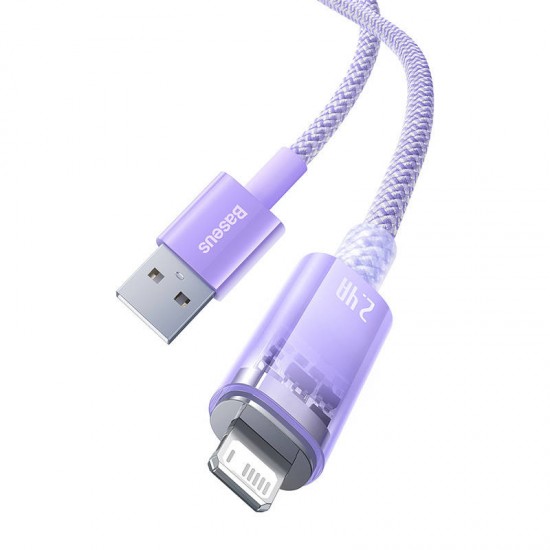 Baseus Καλώδιο USB-A σε Lightning Explorer Series 2.4A, 1m (Λιλά)