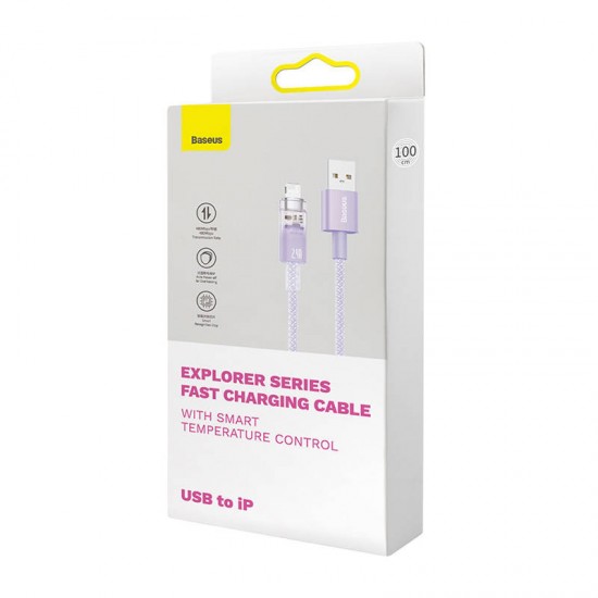 Baseus Καλώδιο USB-A σε Lightning Explorer Series 2.4A, 1m (Λιλά)