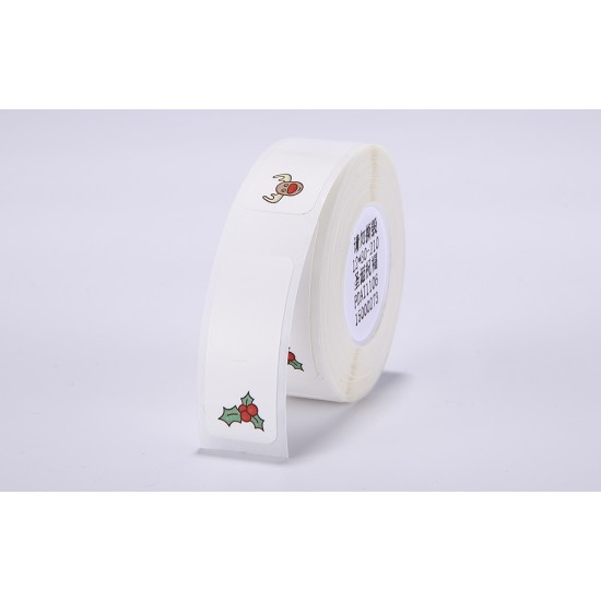 Niimbot Αυτοκόλλητες Θερμικές Ετικέτες με Χριστουγεννιάτικο Μοτίβο T 12x30mm, 210τμχ (Λευκό)