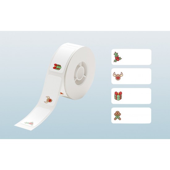 Niimbot Αυτοκόλλητες Θερμικές Ετικέτες με Χριστουγεννιάτικο Μοτίβο T 12x30mm, 210τμχ (Λευκό)