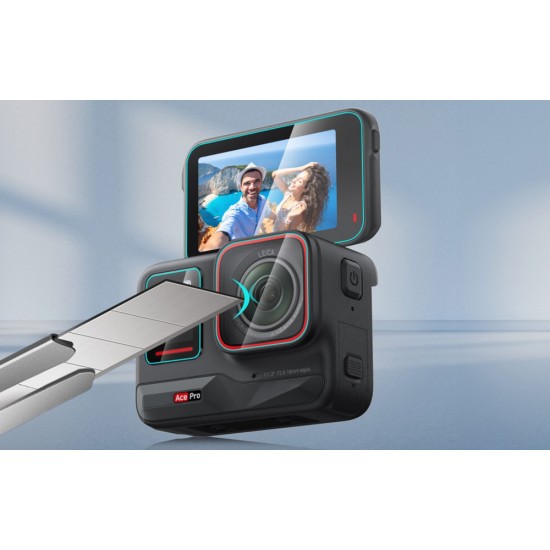 3 in 1 Tempered Glass Film PULUZ For Insta360 Ace Pro (PU951T)