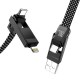 Blitzwolf BW-HDC7 4-σε-1 καλώδιο USB+C+Lightning 240W 1.2m (μαύρο)